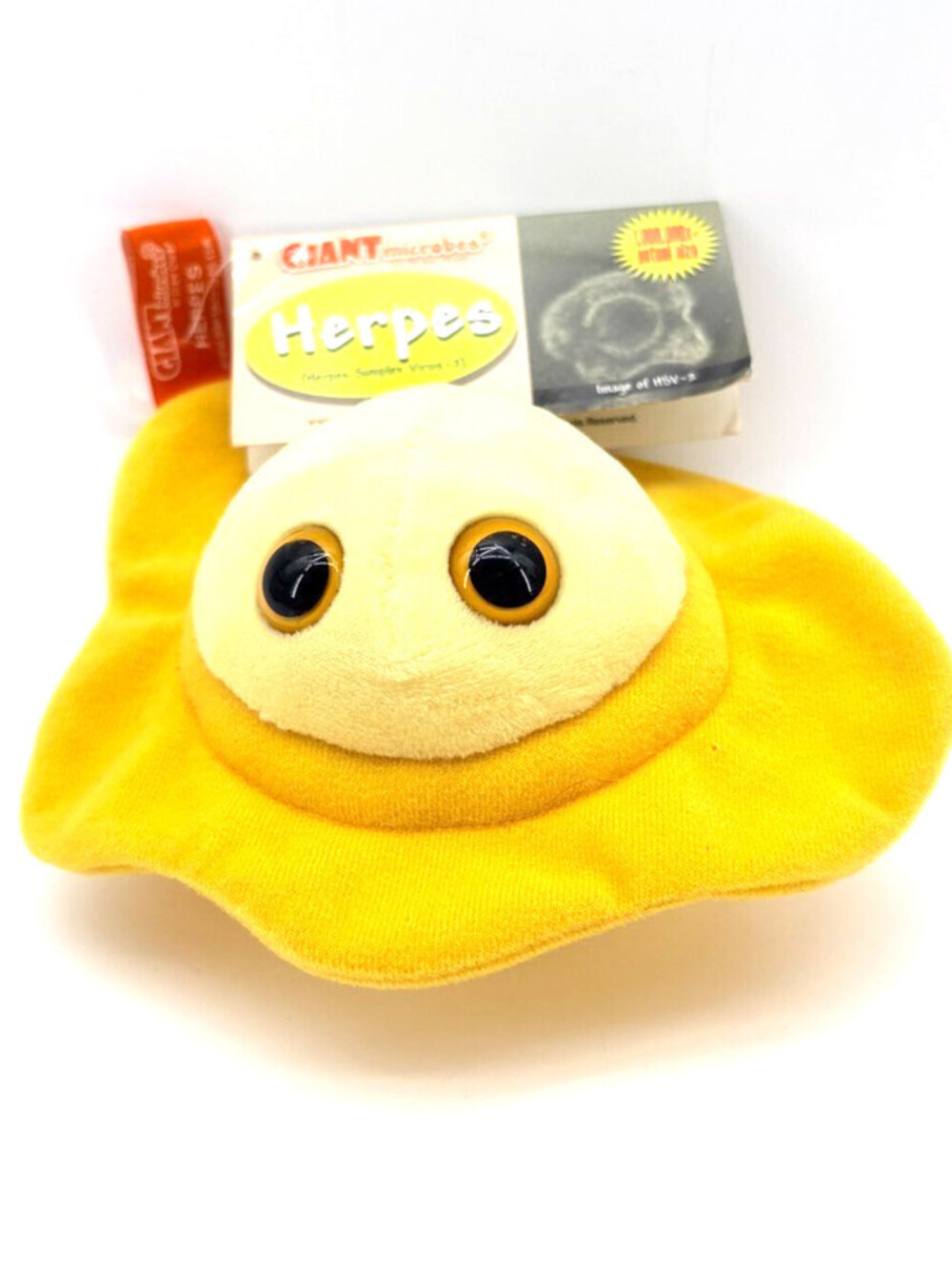 New Giant Microbes by Drew Oliver Herpes Yellow Plush Toy
